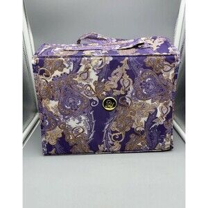 Joy Mangano Beauty Case Travel Organizer Bag Paisley NEW Storage Home Gifting